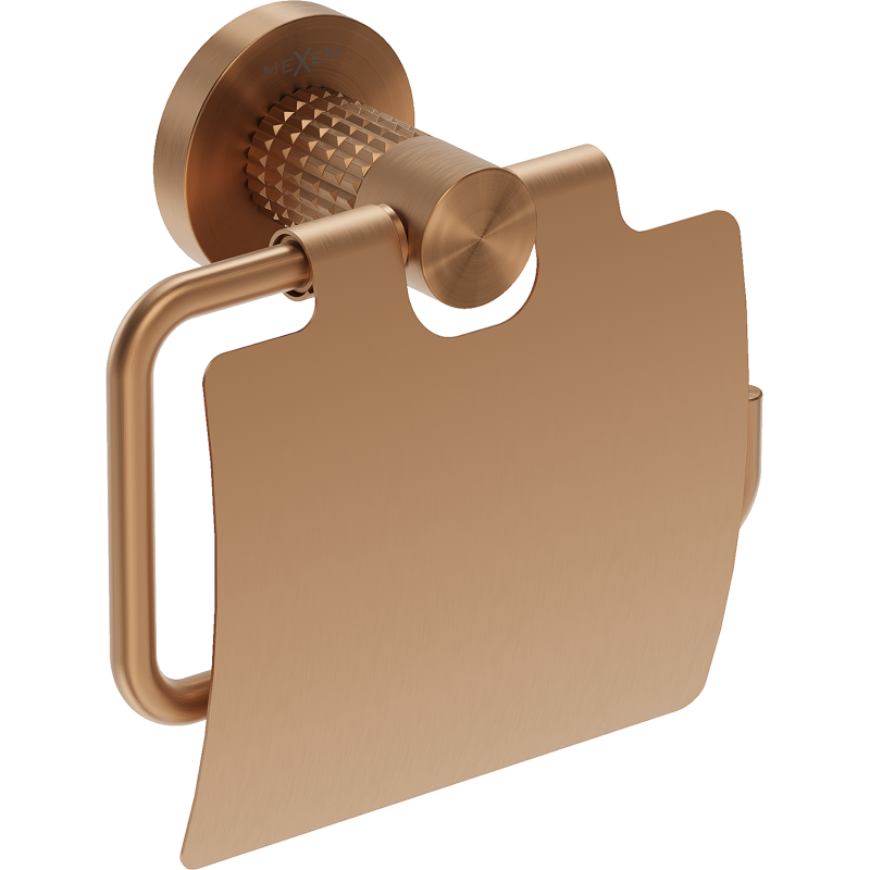 Mexen Triv WC-papírtartó, kefélt réz - 70A33021-65