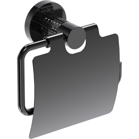 Mexen Triv suport hârtie igienică, crom negru - 70A33021-73