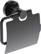 Mexen Triv WC-papír tartó, fekete króm - 70A33021-73