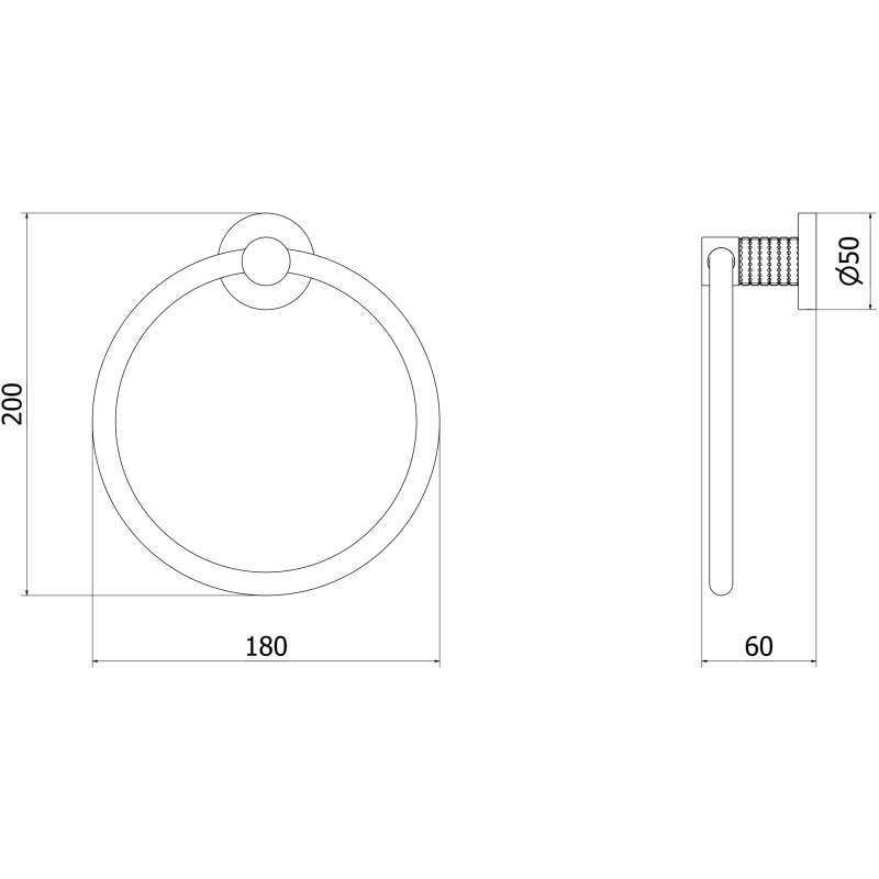 Mexen Triv suport pentru prosop, cromat - 70A33031-00