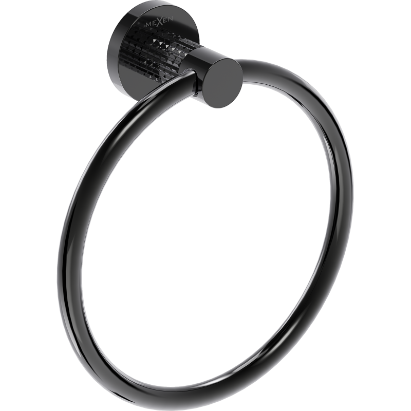 Mexen Triv cuiere pentru prosoape, crom negru - 70A33031-73