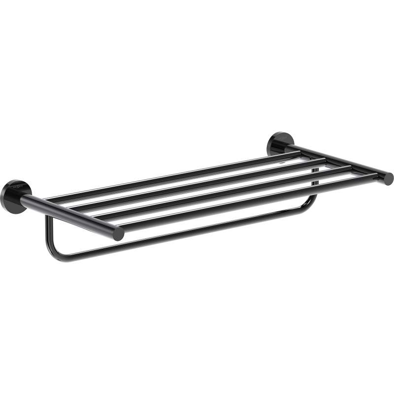 Mexen Ovio raft pentru prosoape, crom negru - 70A19581-73