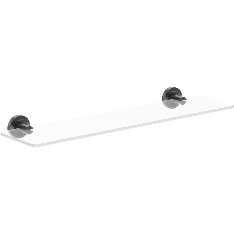 Mexen Ovio raft din sticlă suspendat, gri gun periat - 70A19561-66