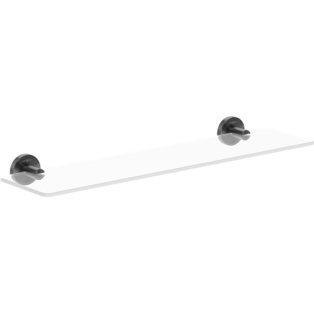 Mexen Ovio raft din sticlă suspendat, gri gun periat - 70A19561-66