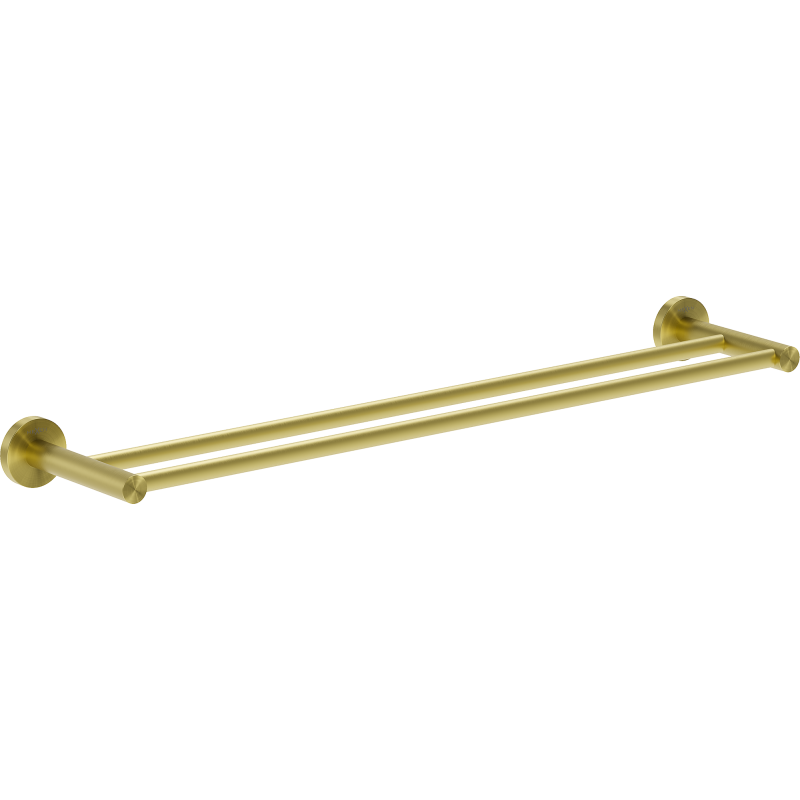 Mexen Ovio kettős törölközőtartó, arany kefefinish - 70A19547-55