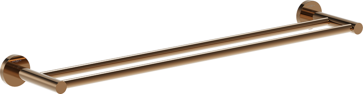 Mexen Ovio dupla törölközőtartó, rózsaarany - 70A19547-60