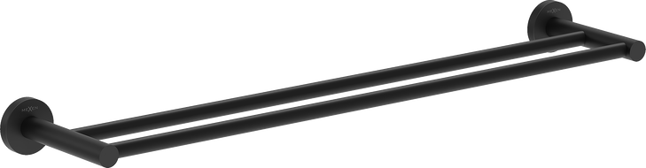 Mexen Ovio dupla törölközőtartó, fekete - 70A19547-70