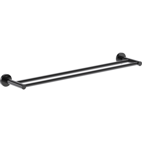 Mexen Ovio suport dublu pentru prosoape, crom negru - 70A19547-73