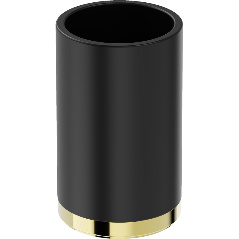 Mexen Triv álló fogkefetartó, fekete/arany - 70A33053-50B
