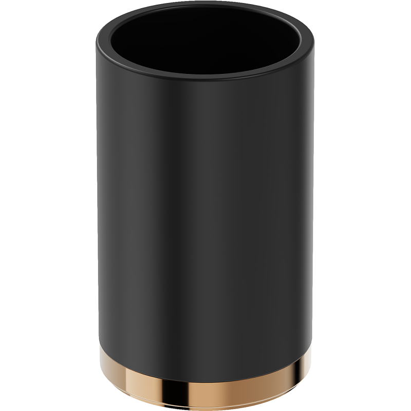 Mexen Triv álló fogkefetartó, fekete/rózsaarany - 70A33053-60B