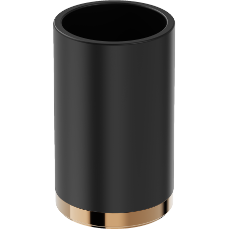 Mexen Triv álló fogkefetartó, fekete/rózsaarany - 70A33053-60B