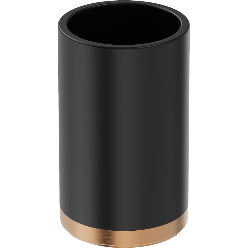 Mexen Triv pahar pentru periuțe de dinți, negru/cupru periat - 70A33053-65B