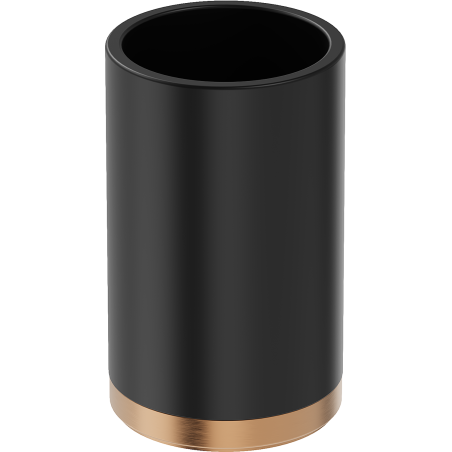 Mexen Triv álló fogkefetartó, fekete/csiszolt réz - 70A33053-65B