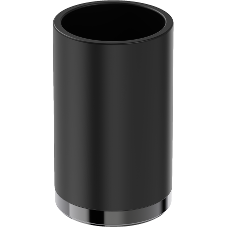 Mexen Triv álló fogkefe tartó, fekete/fekete króm - 70A33053-73B