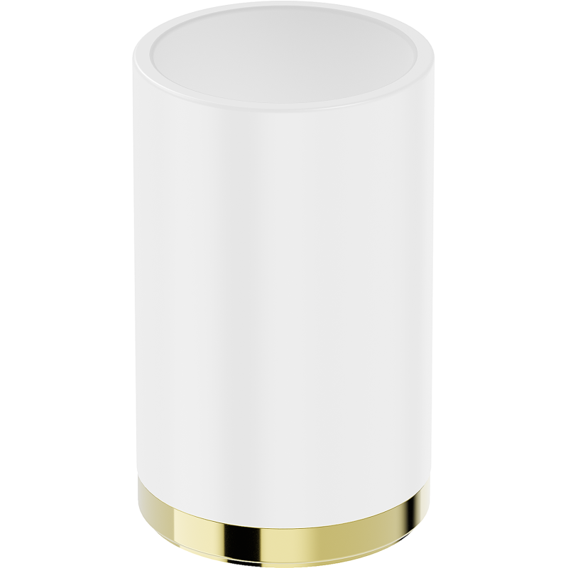 Mexen Triv álló fogkefetartó, fehér/arany - 70A33053-50W