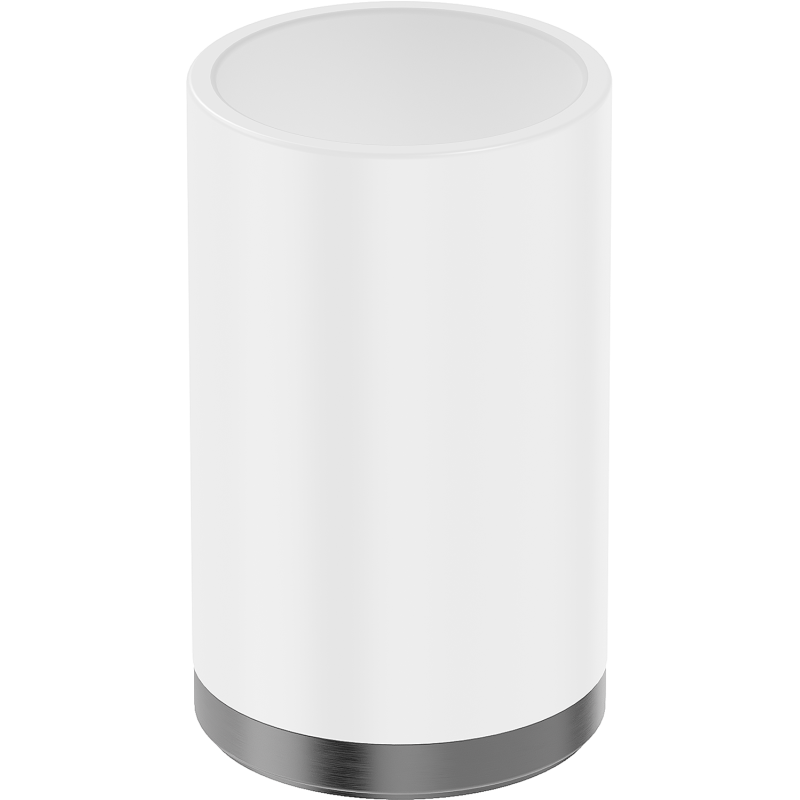 Mexen Triv álló fogkefetartó, fehér/gun gray szálcsiszolt - 70A33053-66W