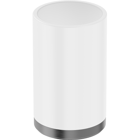 Mexen Triv álló fogkefetartó, fehér/gun gray szálcsiszolt - 70A33053-66W