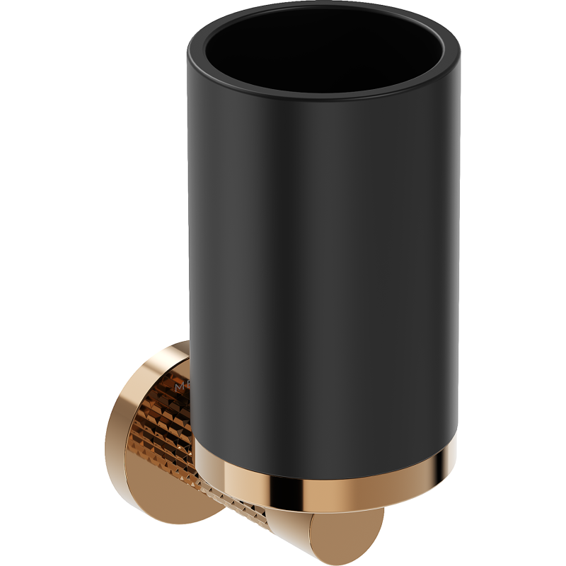 Mexen Triv pahar pentru periuțe de dinți, negru/aur roz - 70A33051-60B
