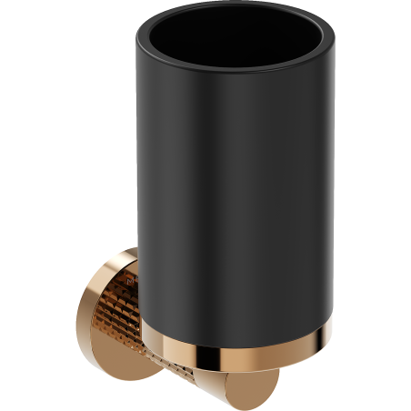 Mexen Triv pahar pentru periuțe de dinți, negru/aur roz - 70A33051-60B