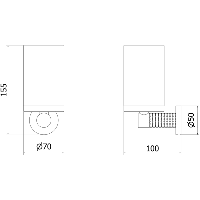 Mexen Triv pahar pentru periuțe de dinți, alb/crom - 70A33051-00W