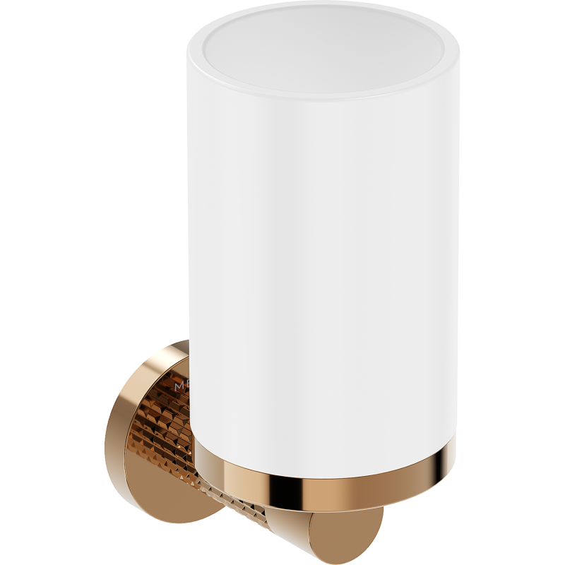 Mexen Triv pahar pentru periuțe de dinți, alb/oro roz - 70A33051-60W