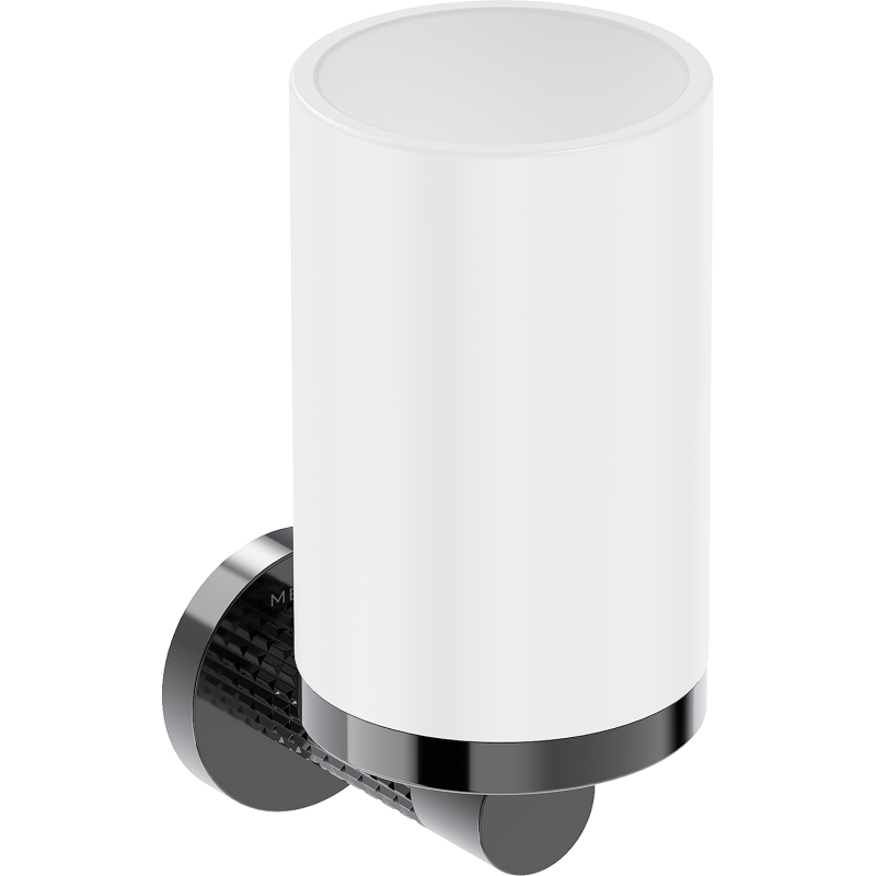 Mexen Triv fogkefetartó, fehér/fekete króm - 70A33051-73W