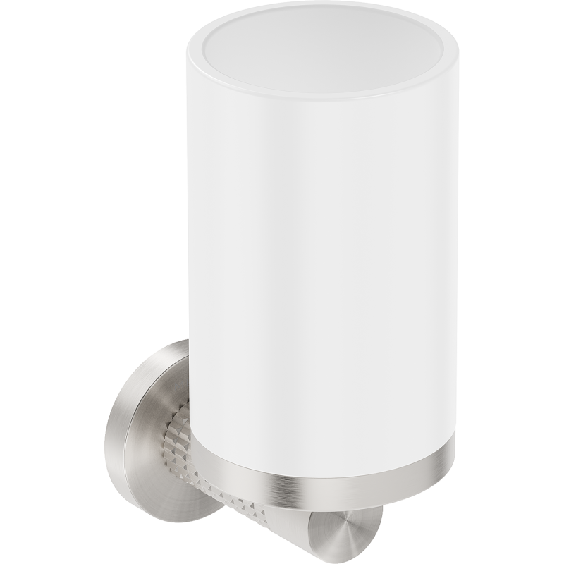 Mexen Triv fogkefetartó, fehér/kefe nikkelezett - 70A33051-97W