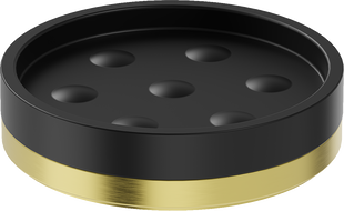 Mexen Triv săpunieră de sine stătătoare, neagră/aurie periată - 70A33057-55B