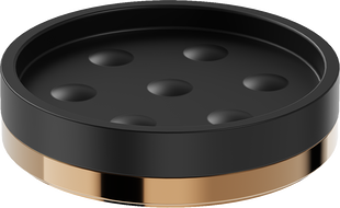 Mexen Triv săpunieră de sine stătătoare, neagră/aur roz - 70A33057-60B