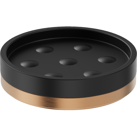 Mexen Triv álló szappantartó, fekete/kefélt réz - 70A33057-65B