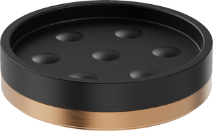 Mexen Triv álló szappantartó, fekete/kefélt réz - 70A33057-65B