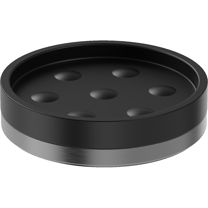 Mexen Triv szappantartó álló, fekete/gun gray kefélt - 70A33057-66B