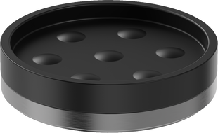 Mexen Triv săpunieră de sine stătătoare, neagră/argintiu periat - 70A33057-66B