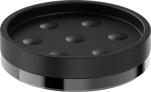 Mexen Triv álló szappantartó, fekete/fekete króm - 70A33057-73B