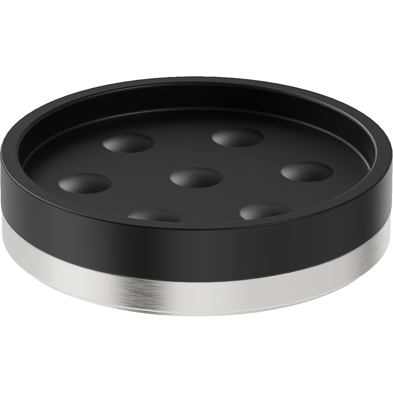 Mexen Triv săpunieră de sine stătătoare, neagră/nichel periat - 70A33057-97B