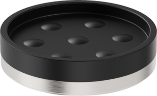 Mexen Triv săpunieră de sine stătătoare, neagră/nichel periat - 70A33057-97B