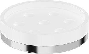 Mexen Triv szappantartó álló, fehér/króm - 70A33057-00W