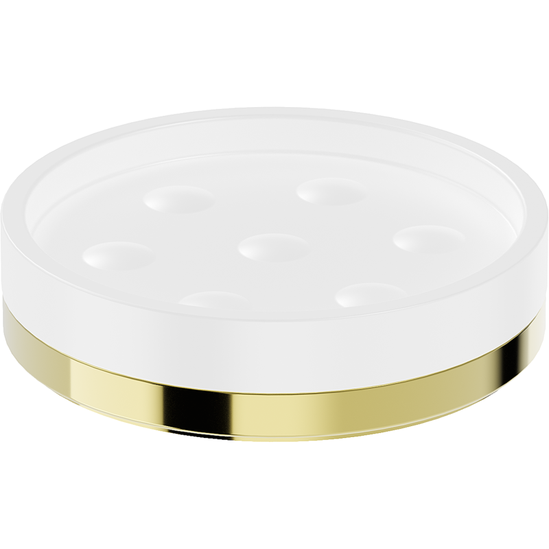 Mexen Triv álló szappantartó, fehér/arany - 70A33057-50W