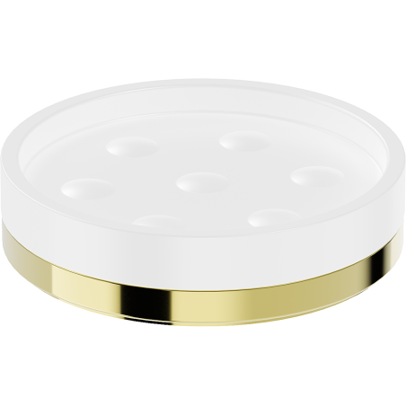 Mexen Triv suport săpun freestanding, alb/auriu - 70A33057-50W