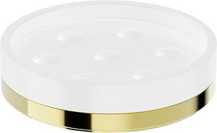 Mexen Triv suport săpun freestanding, alb/auriu - 70A33057-50W