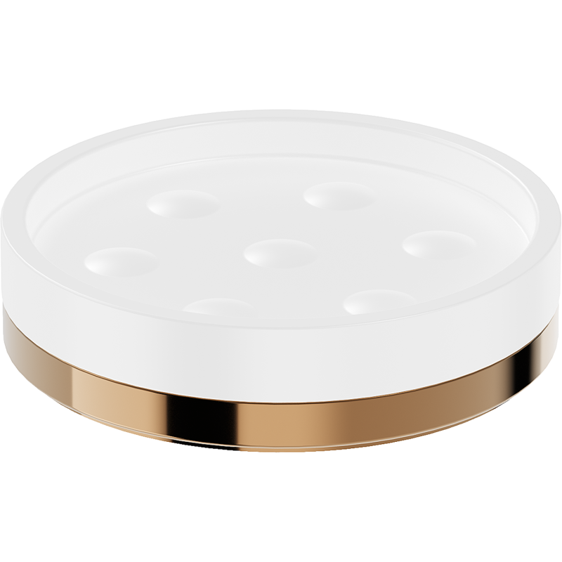 Mexen Triv săpunieră de masă, alb/aur roz - 70A33057-60W