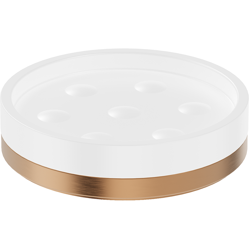 Mexen Triv săpunieră de stat, albă/cupru periat - 70A33057-65W