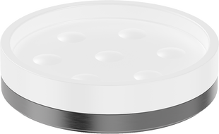 Mexen Triv săpunieră de sine stătătoare, albă/gun gray periat - 70A33057-66W