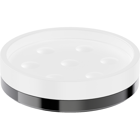 Mexen Triv álló szappantartó, fehér/fekete króm - 70A33057-73W