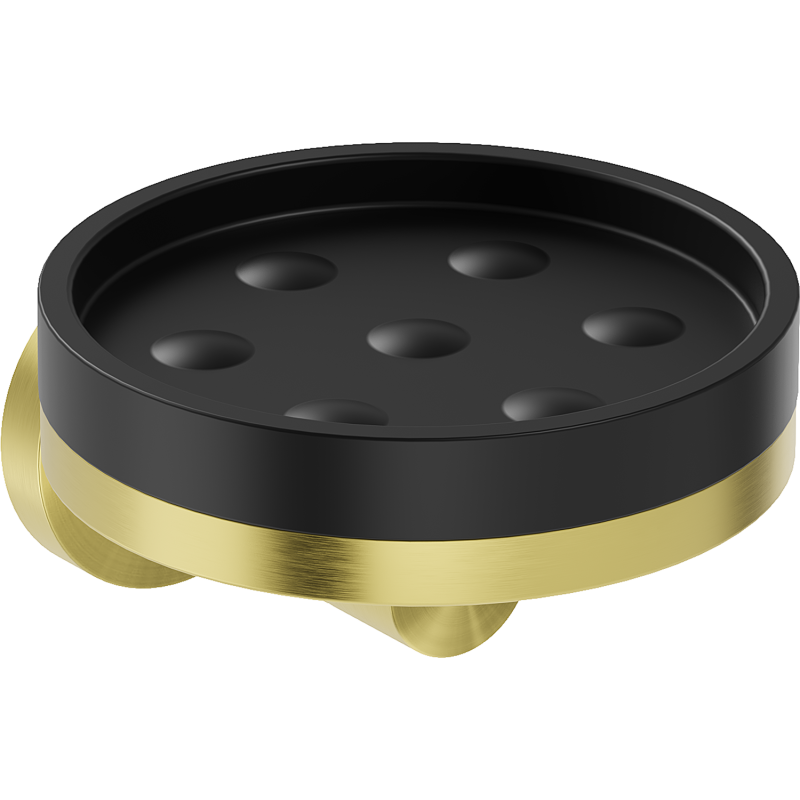 Mexen Triv săpunieră, negru/auriu periat - 70A33055-55B