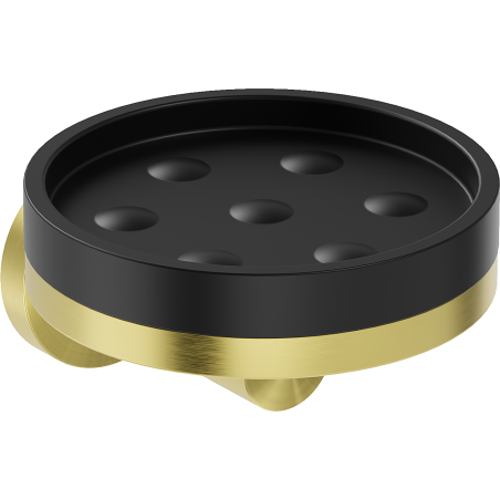 Mexen Triv săpunieră, negru/auriu periat - 70A33055-55B