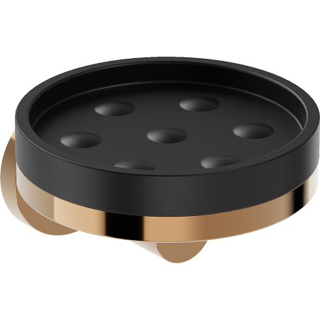 Mexen Triv szappantartó, fekete/rózsaarany - 70A33055-60B