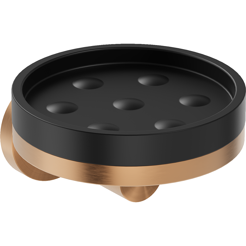 Mexen Triv săpunieră, negru/cupru periat - 70A33055-65B