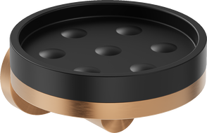 Mexen Triv szappantartó, fekete/kefélt réz - 70A33055-65B