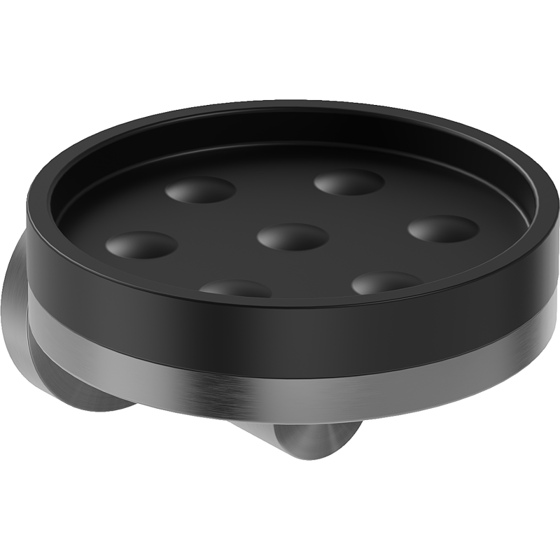 Mexen Triv szappantartó, fekete/gun szürke kefélt - 70A33055-66B